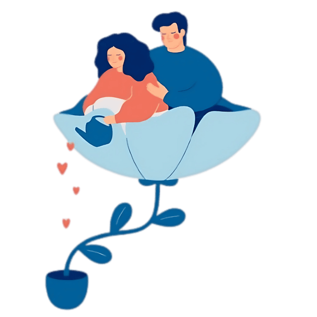 Ilustración de terapia de pareja